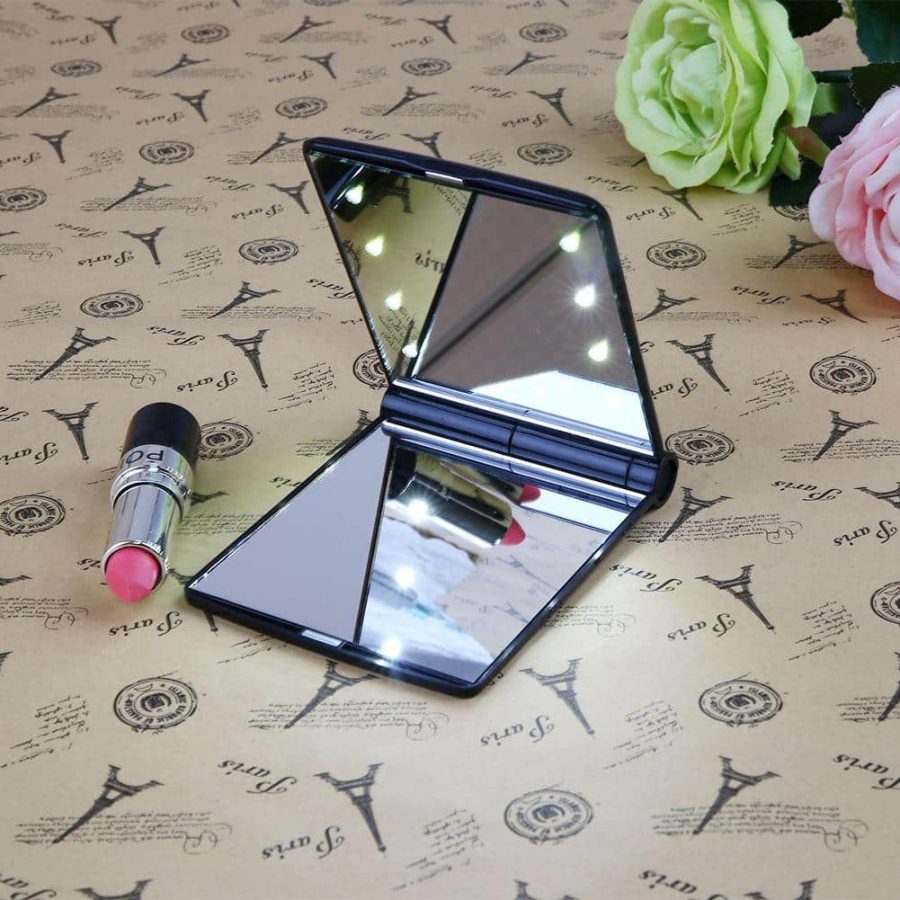 Pocket Beauty Mirror with 8 LED Lights LASH Vegas